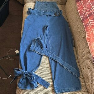 Denim Jean halter top romper